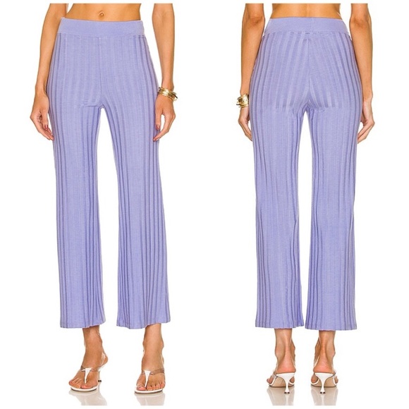Jonathan Simkhai Standard Celia Pants in Cornflower Purple NWT Size Xs - Picture 5 of 10